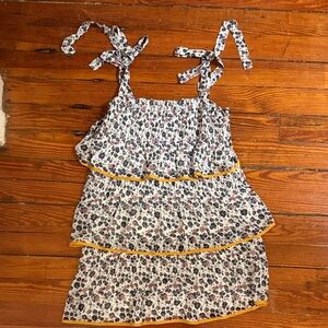 Tularosa Floral Mini Dress with Yellow Accents